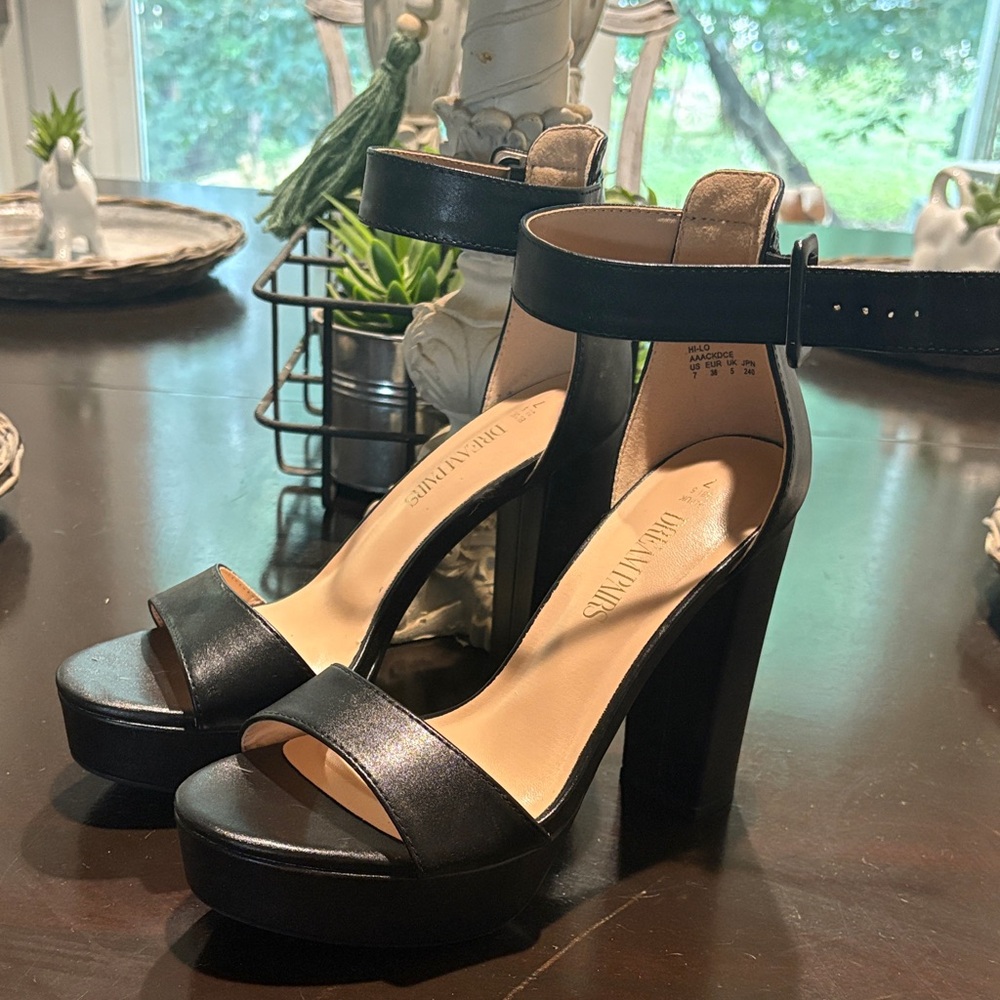 Saint Laurent Black Ankle Strap Heels